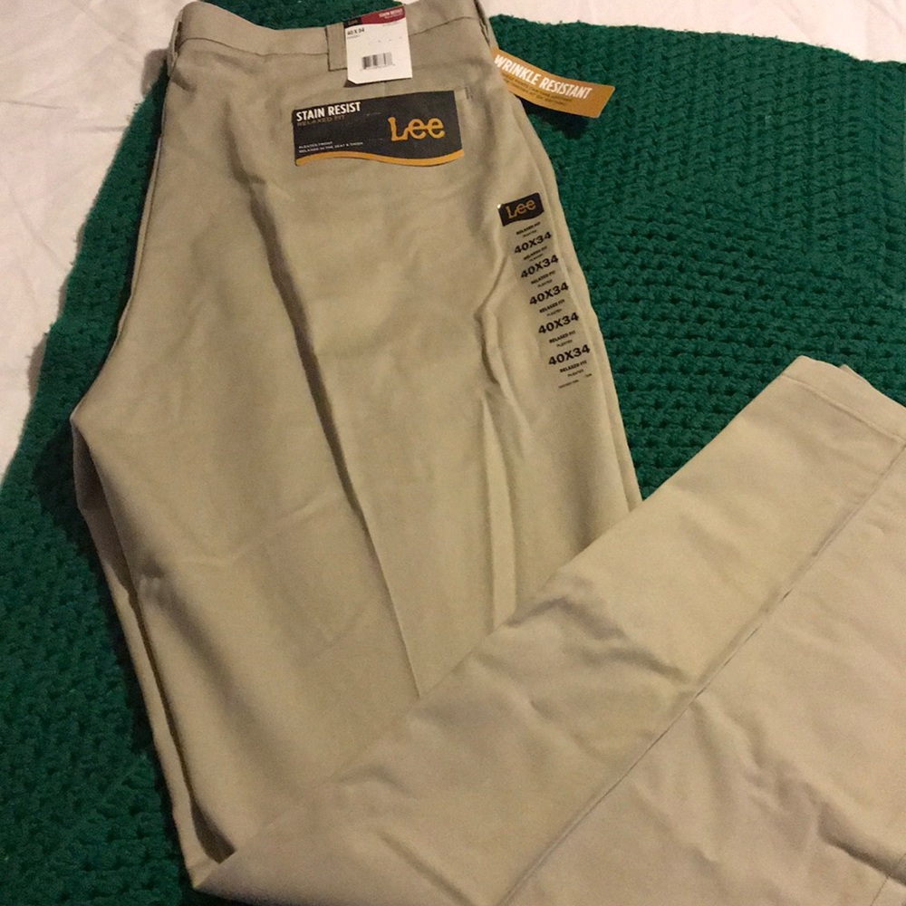 Men’s Khaki dress pants.